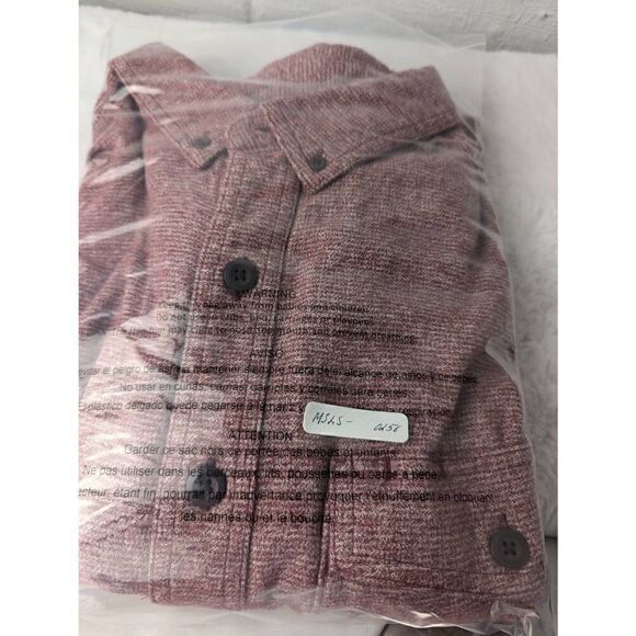 Duluth Trading Company Relaxed Fit Heather Red Flannel Button up Shirt Men's Siz - Picture 9 of 9